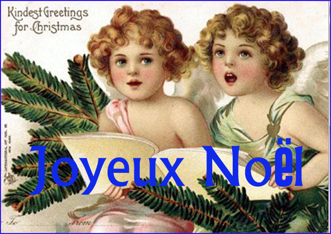 carte de noel anges victoriens