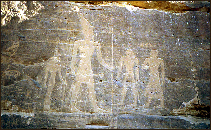 gravure pharaon bord du nil