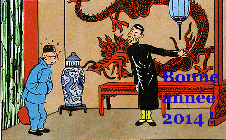 Tintin Le Lotus Bleu 1946 bonne annee