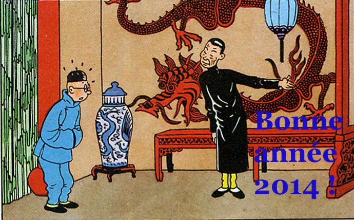 Tintin Le Lotus Bleu 1946 bonne annee