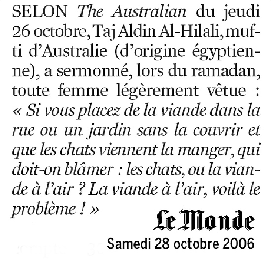 2006 10 mufti australie femme non voilee est viande à l air