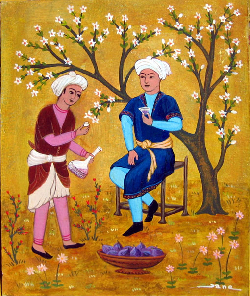 adolescents aux figues miniature persane