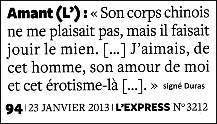 Duras juge l amant en petite bourgeoise egoiste