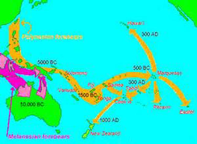 carte migrations polynesiennes