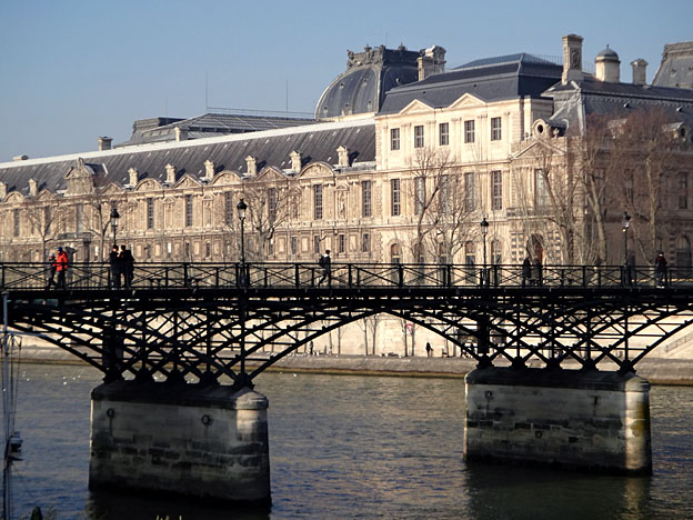 paris passerelle des arts sans cadenas janvier 2016