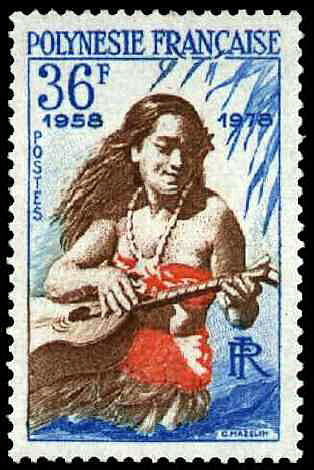 timbre polynesie francaise fille guitare