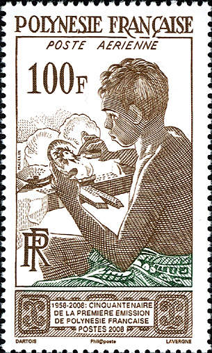 timbre polynesie francaise garcon