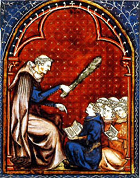 maitre et ecoliers moyen age