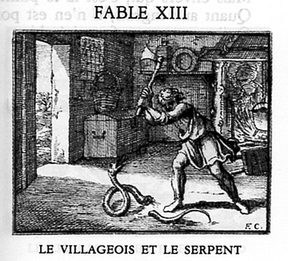 jean de la fontaine le villageois et le serpent