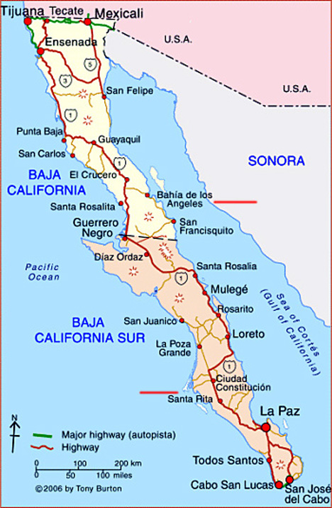 baies a kayak Basse Californie