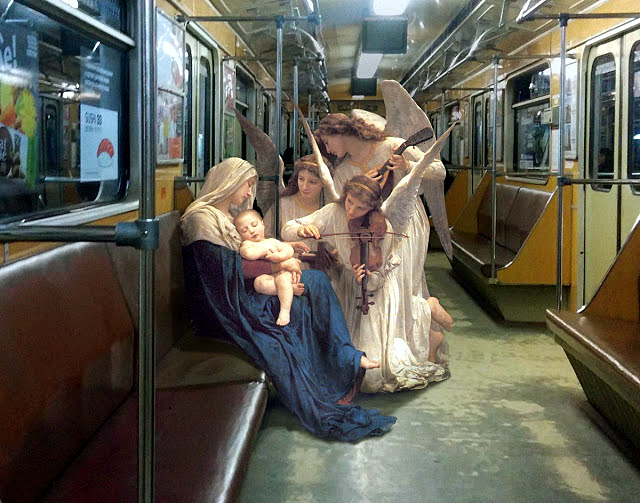 vierge a l enfant dans le metro alexey kondakov