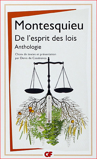 montesquieu de l esprit des lois anthologie