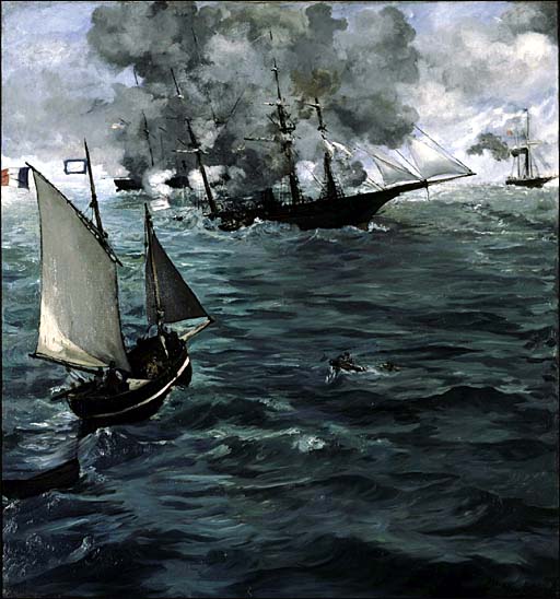 edouard manet le combat du kearsarge et de l alabama 1864