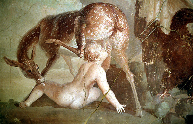 pompei-garcon-nu-tetant-une-biche-musee